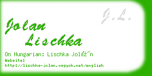 jolan lischka business card